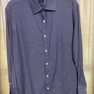 English Laundry Size Medium Men's Button Down Shirt Long Sleeve Stitch Print.